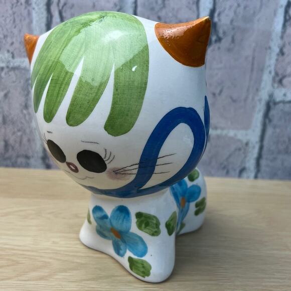 No brand Other - Vintage Cat Ceramic Kitsch Retro Pottery Money Bank Made In Italy
